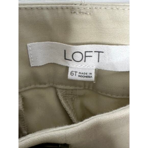 Ann Taylor LOFT  Tan The Riviera Pant Cropped Women's Size 6 Tall NEW - Picture 7 of 7